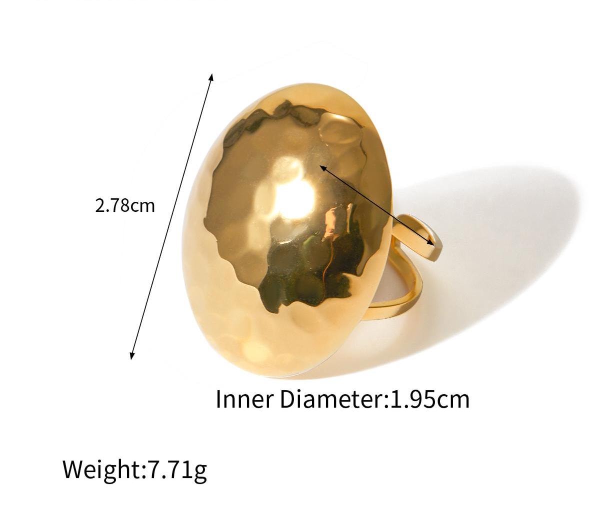 Gold Plated Dome Ring