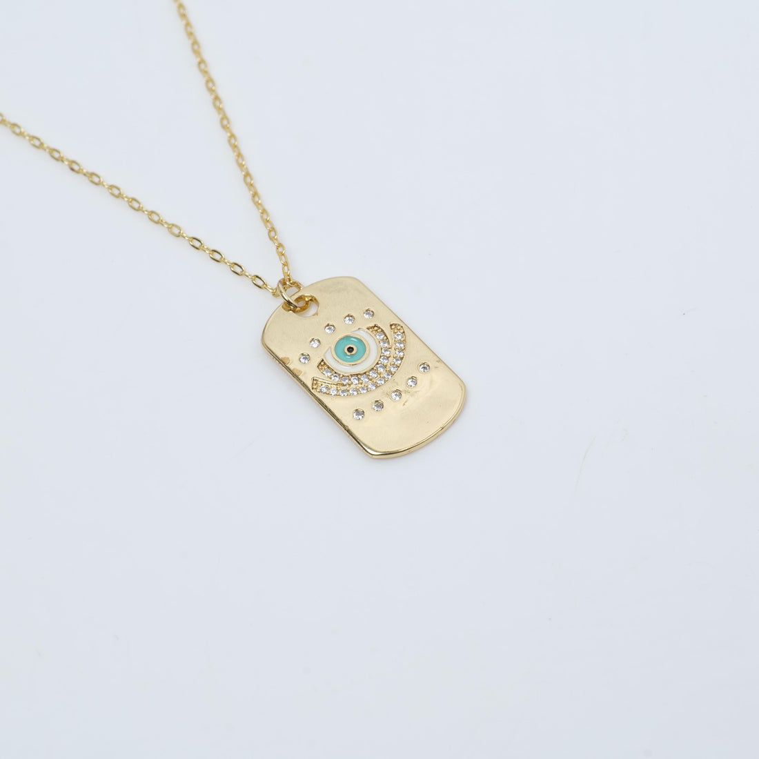 Gold Plated Evil Eye Necklace