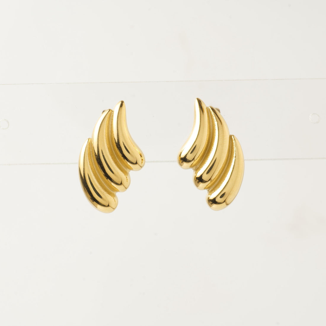 18K Gold Plated Wing Stud Earrings