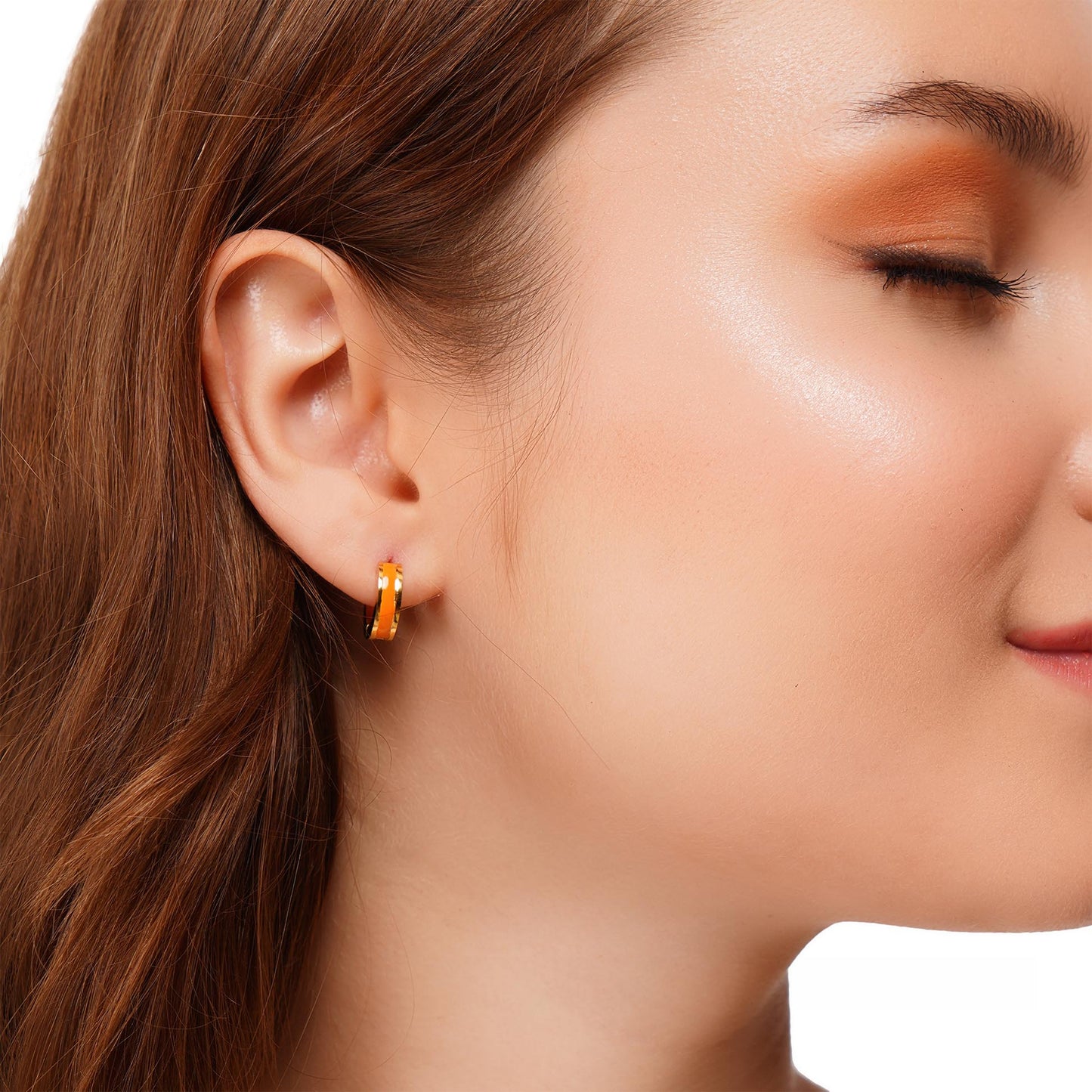 Color Pop Enamel Gold-Plated Mini Hoops