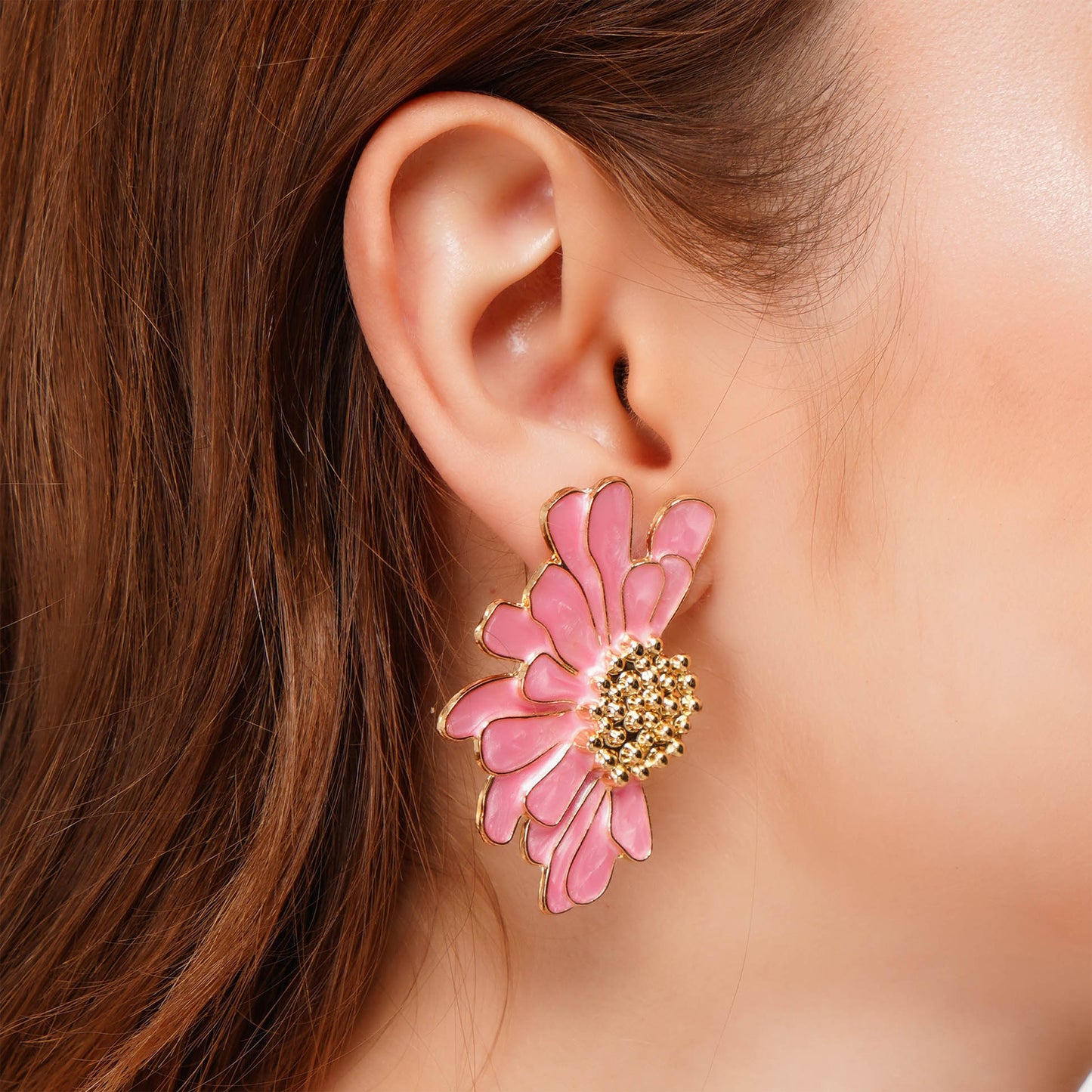 Floral Enamel Earrings