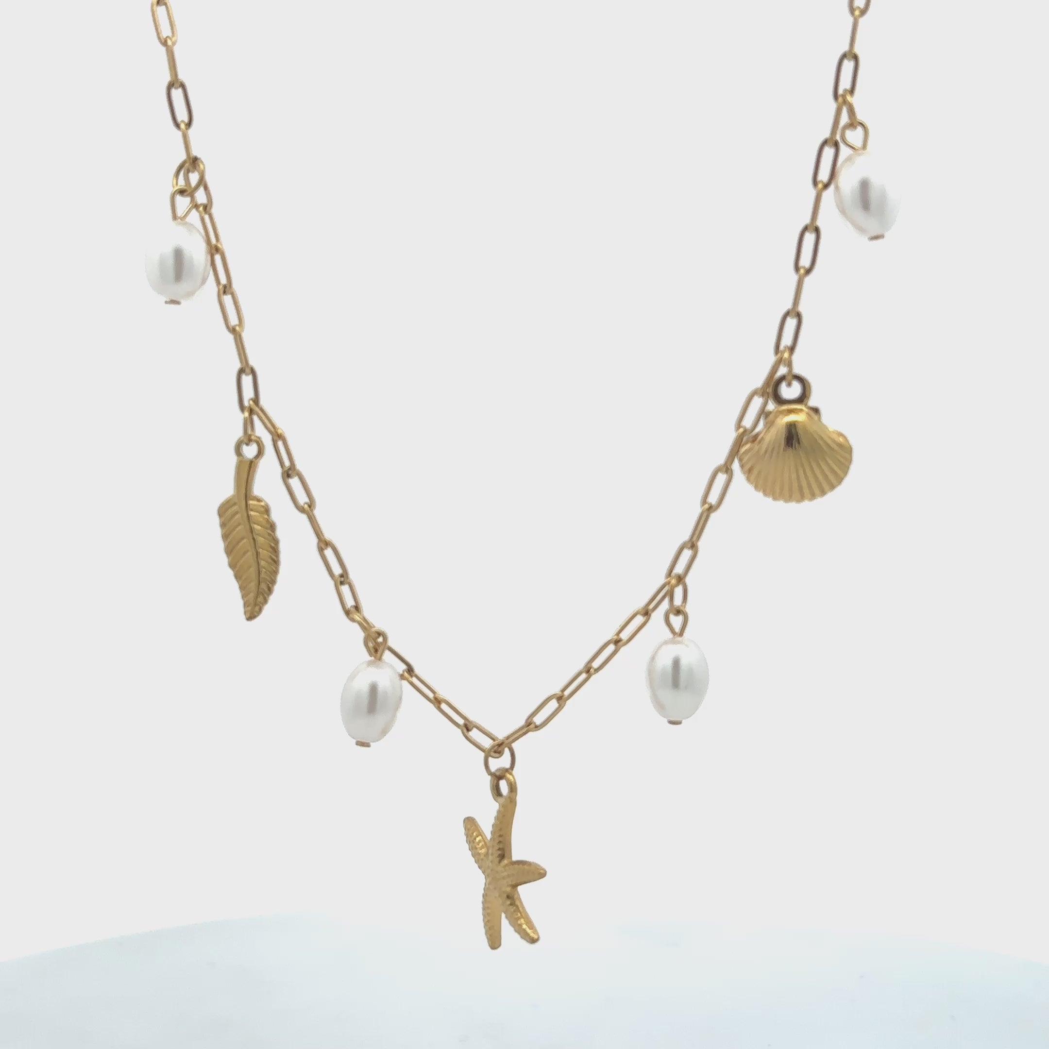18K Gold Plated Starfish Charm Necklace