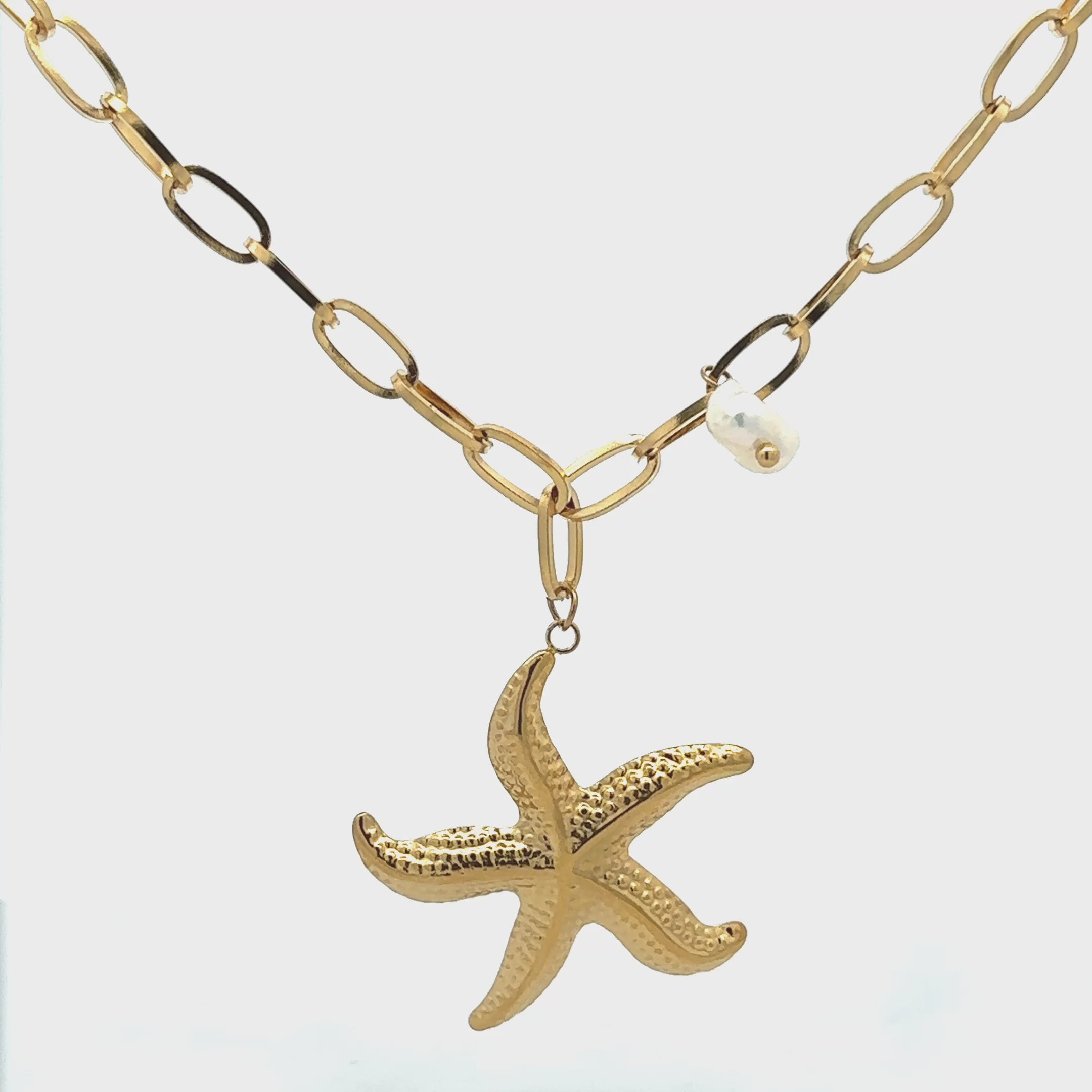 18K Gold Plated Starfish Necklace