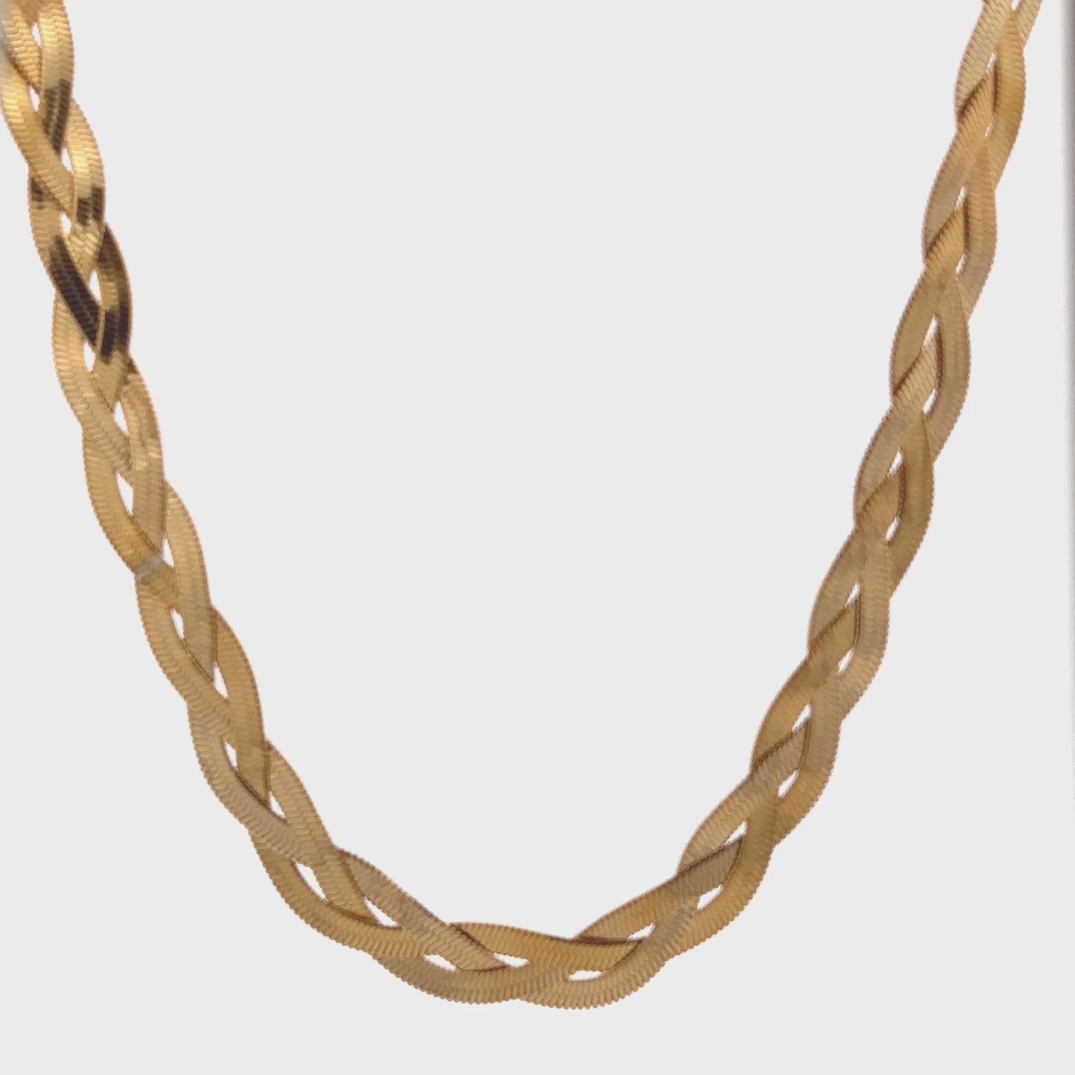 18K Gold Plated Twisted Chain Necklace