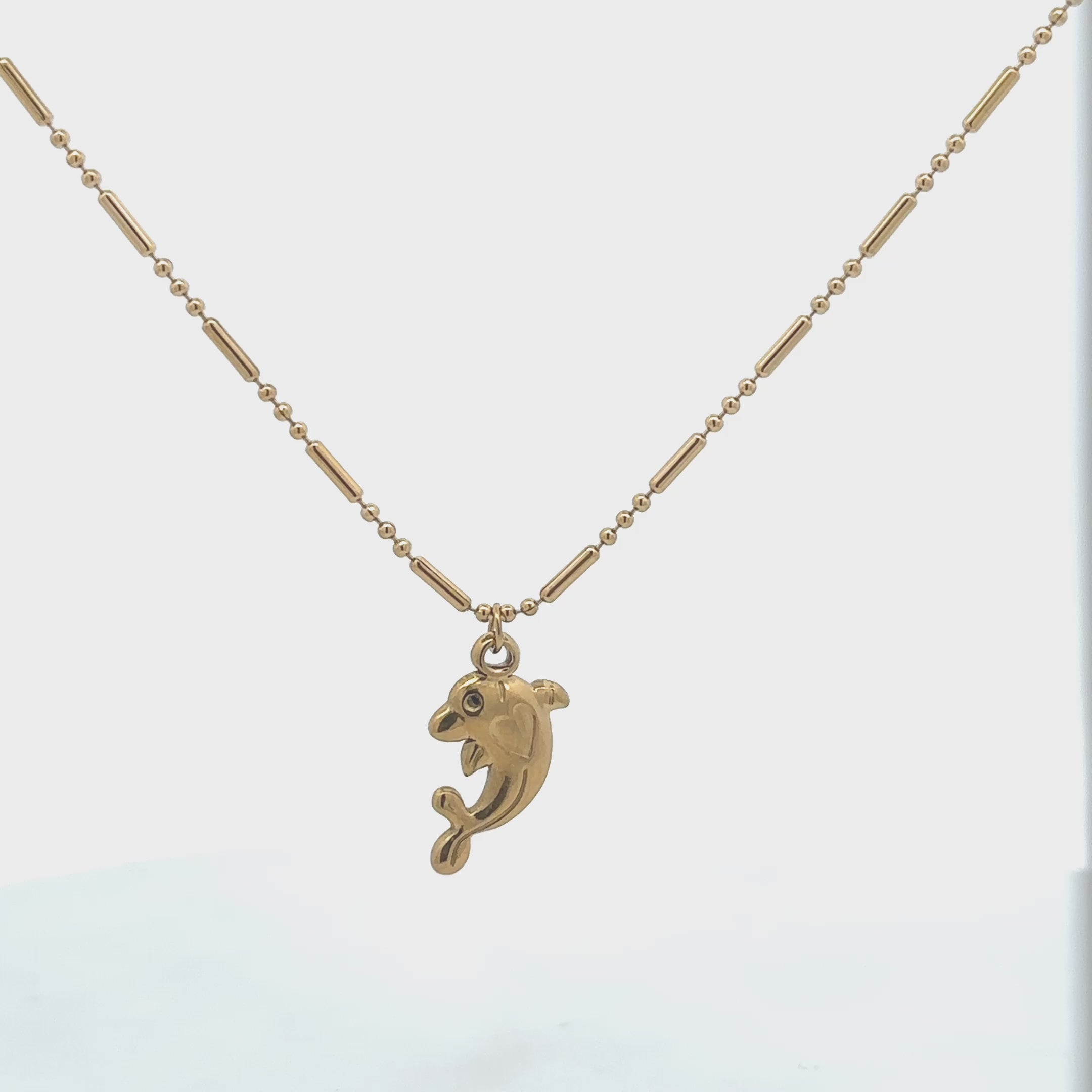 18K Gold Plated Dolphin Necklace