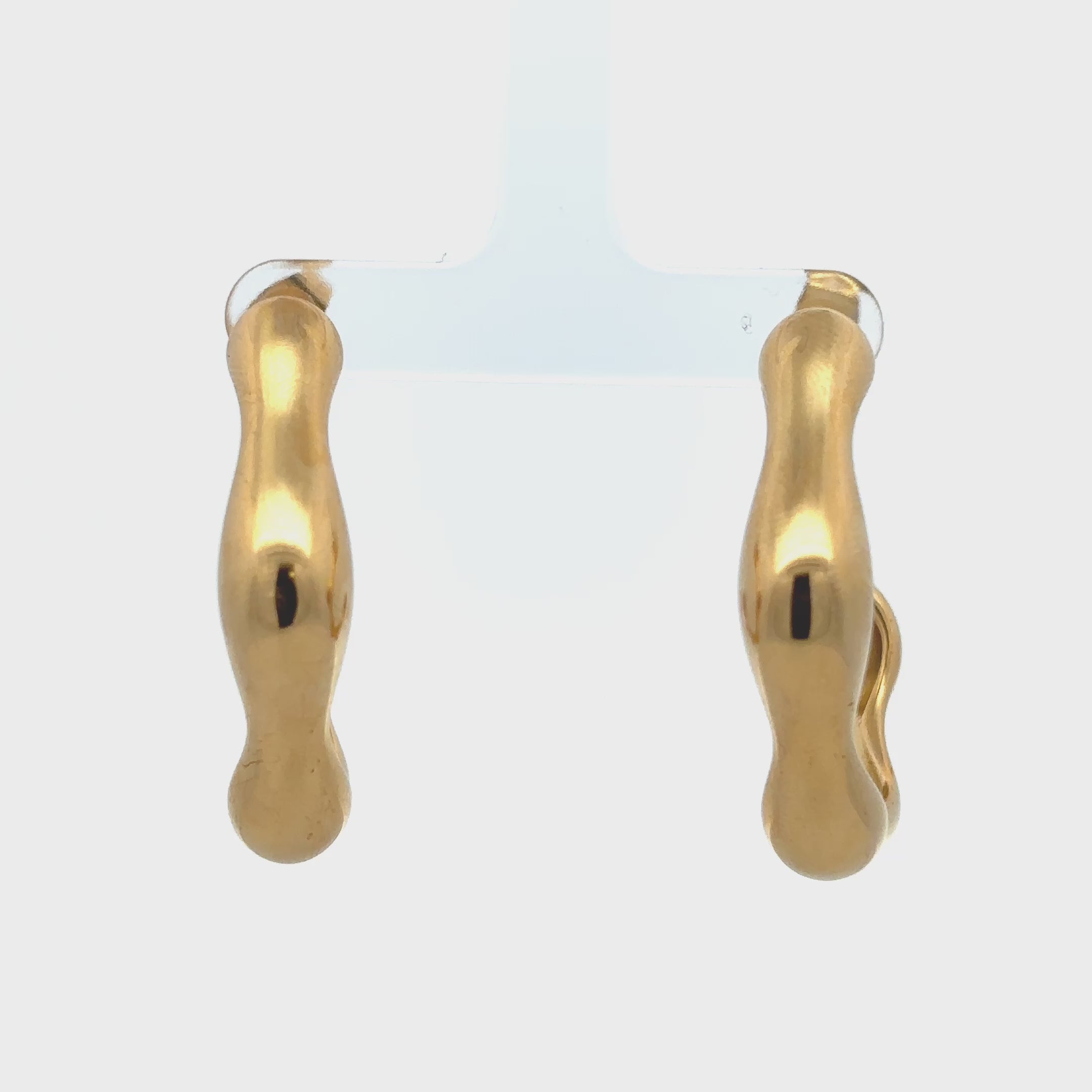 Plated18K Gold Plated Sculpted Hoop Earrings