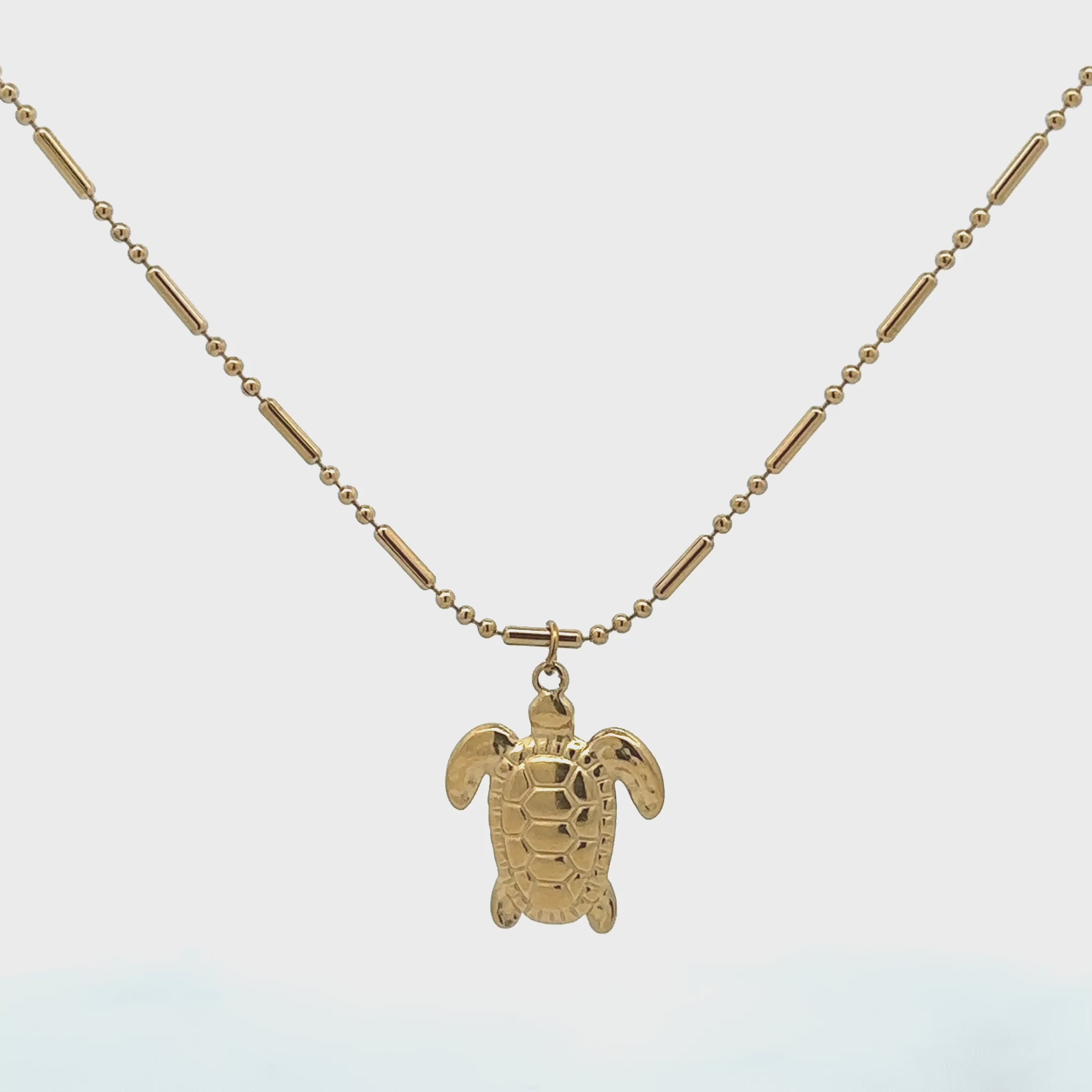 18K Gold Plated Turtle Necklace