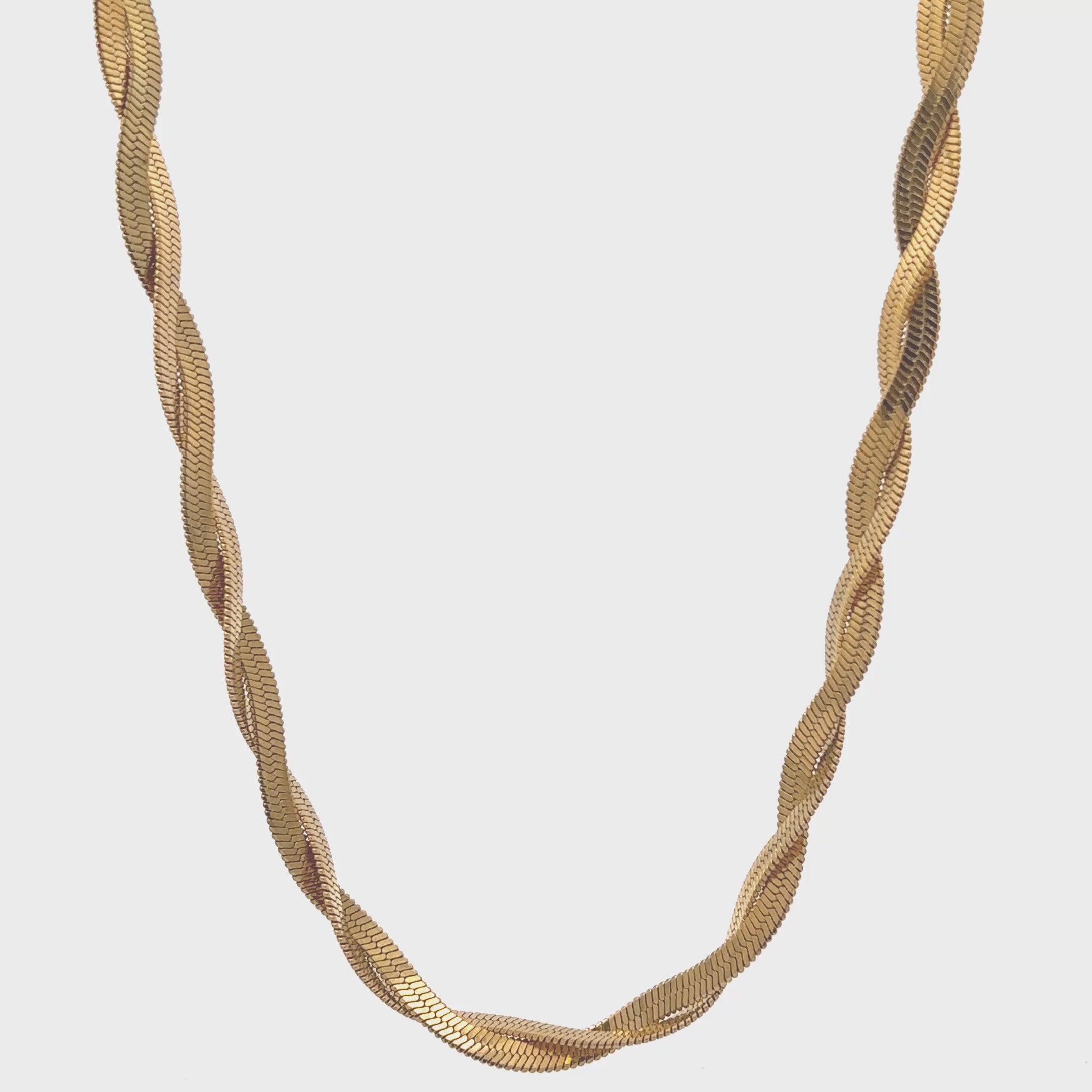 Twisted Gold Chain Necklace