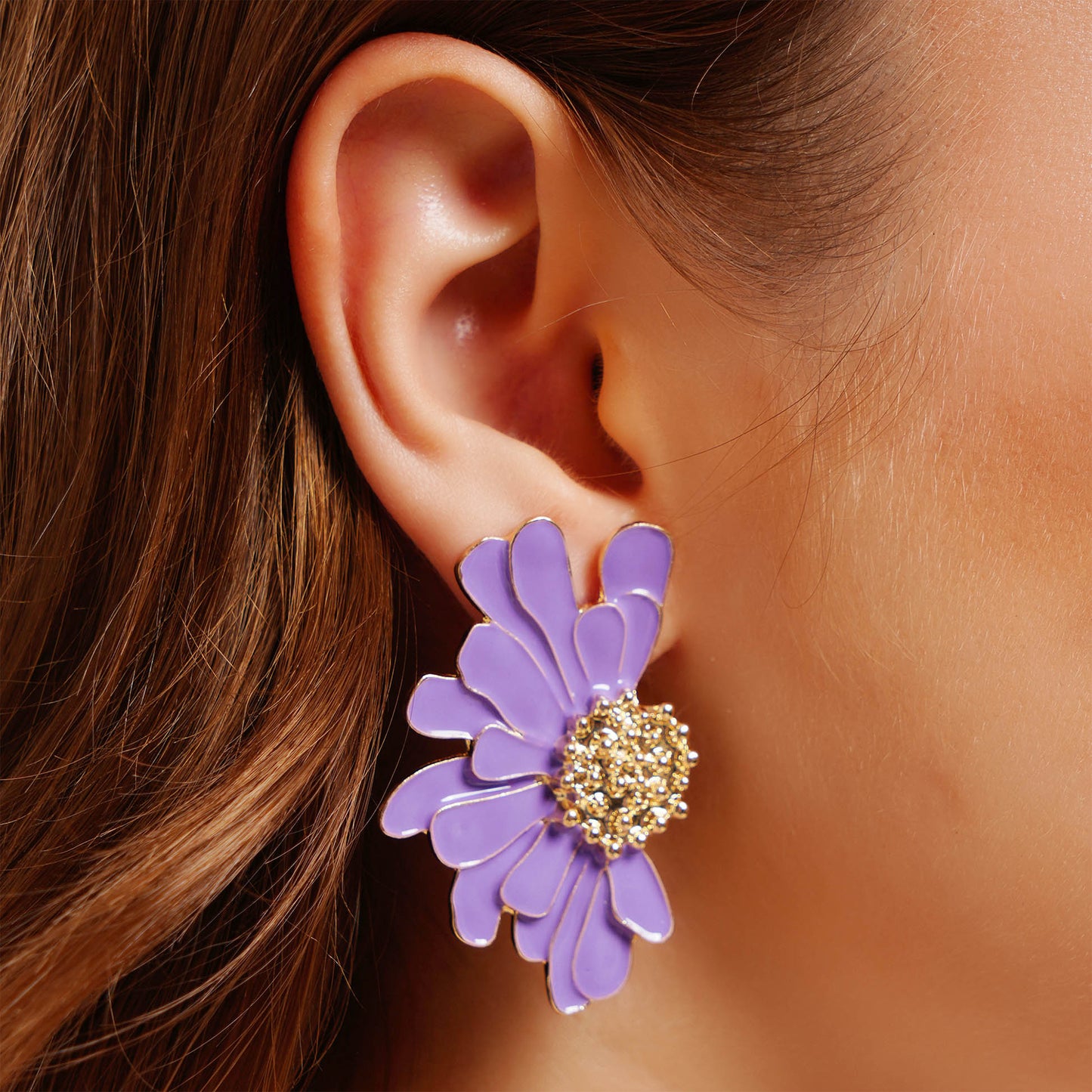 Floral Enamel Earrings